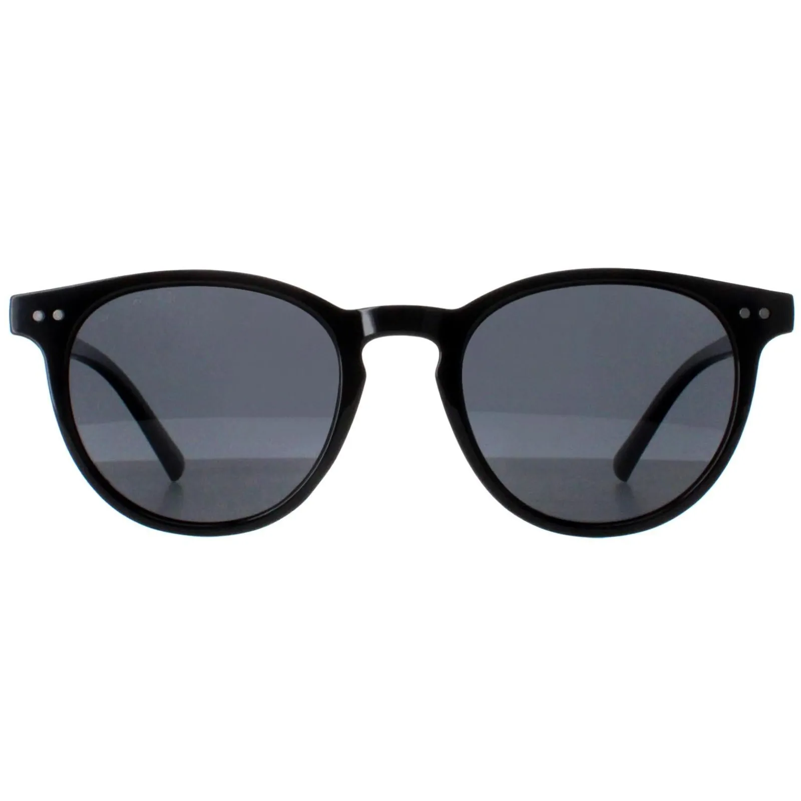 Montana Polarised|Round^Sunglasses MP75 Shiny Black Smoke Polarized