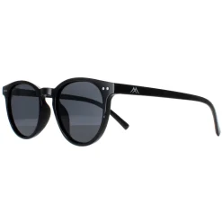 Montana Polarised|Round^Sunglasses MP75 Shiny Black Smoke Polarized
