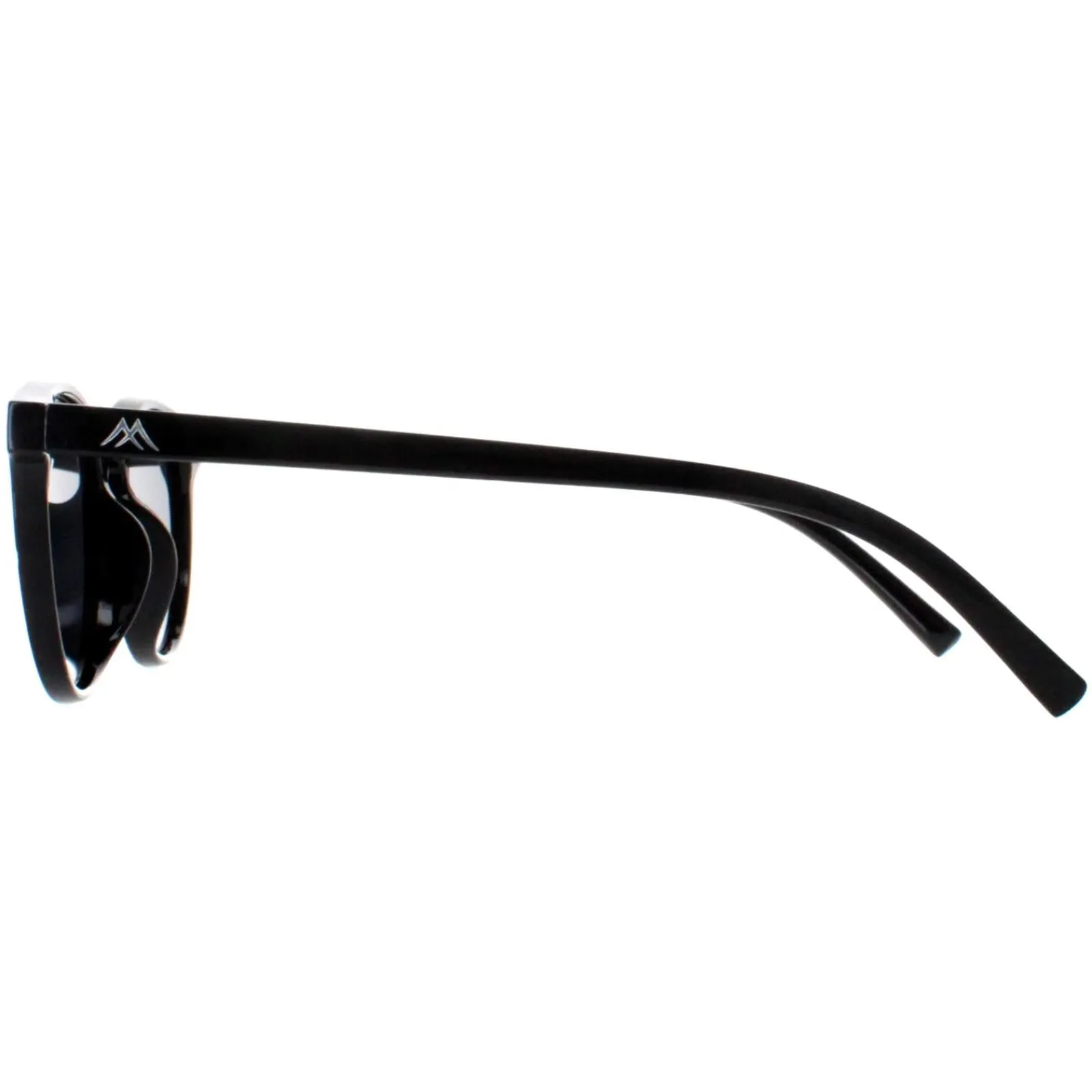 Montana Polarised|Round^Sunglasses MP75 Shiny Black Smoke Polarized