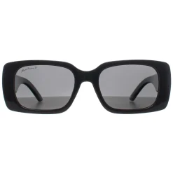 Montana Polarised|Rectangle^Sunglasses MP194 Shiny Black Smoke Polarized