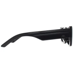 Montana Polarised|Rectangle^Sunglasses MP194 Shiny Black Smoke Polarized