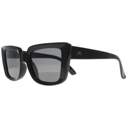 Montana Polarised|Rectangle^Sunglasses MP193 Shiny Black Smoke Polarized