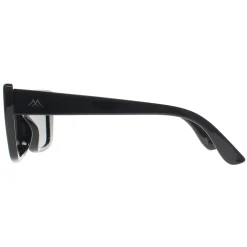 Montana Polarised|Rectangle^Sunglasses MP193 Shiny Black Smoke Polarized
