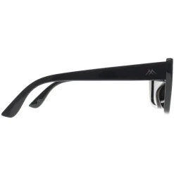Montana Polarised|Rectangle^Sunglasses MP193 Shiny Black Smoke Polarized