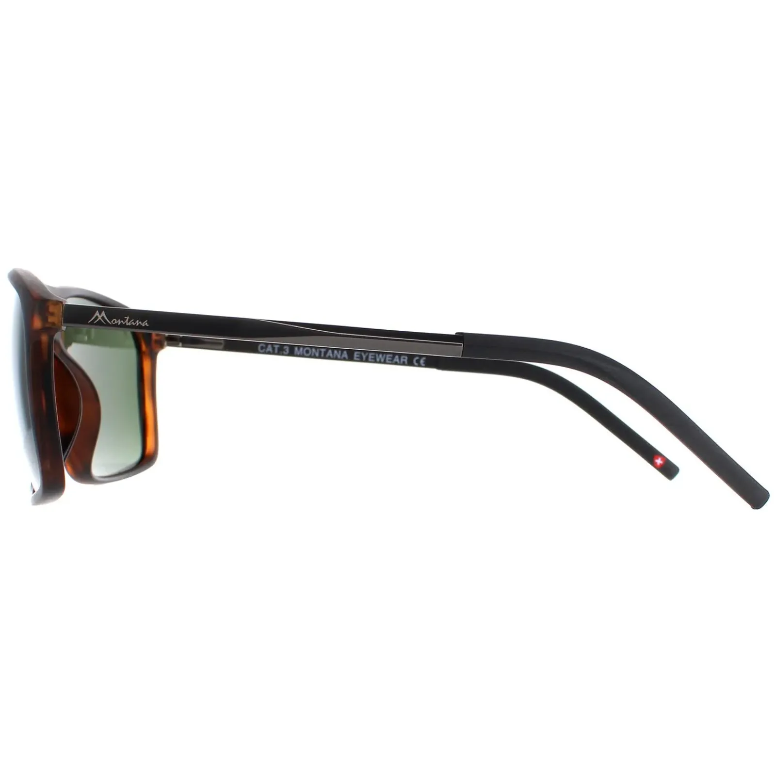 Montana Square|Square^Sunglasses MP9A Matte Tortoise G15 Green Polarized