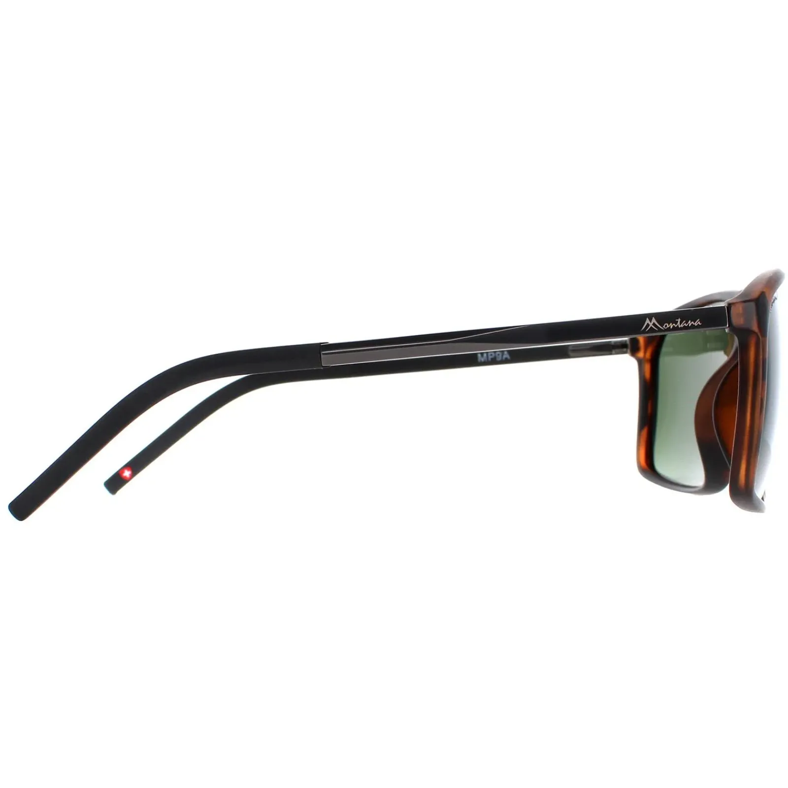 Montana Square|Square^Sunglasses MP9A Matte Tortoise G15 Green Polarized