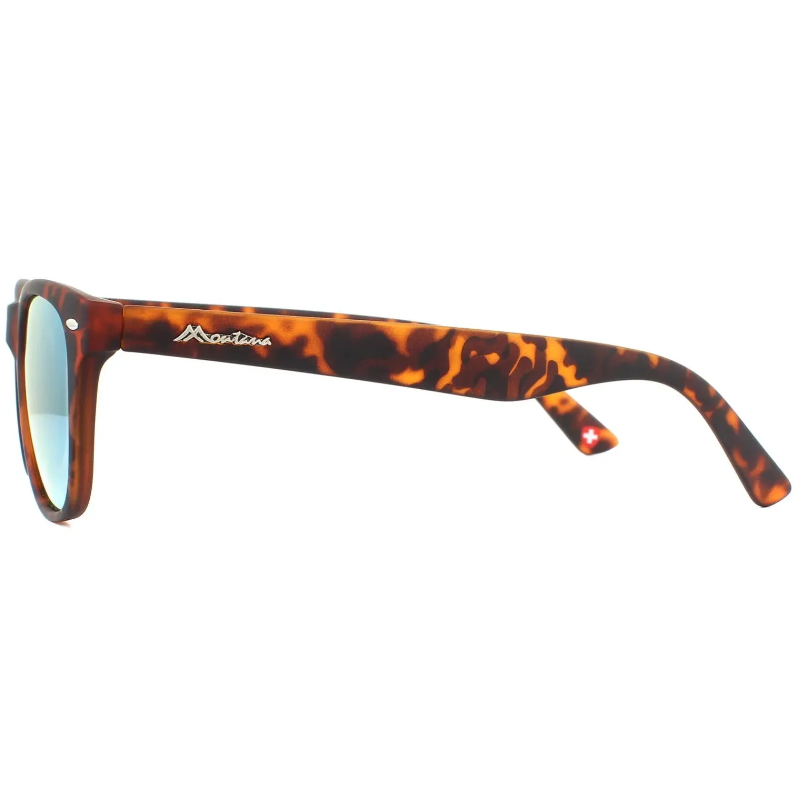 Montana Rectangle|Rectangle^Sunglasses MS10 A Matte Turtle Brown Rubbertouch Revo Gold Pin