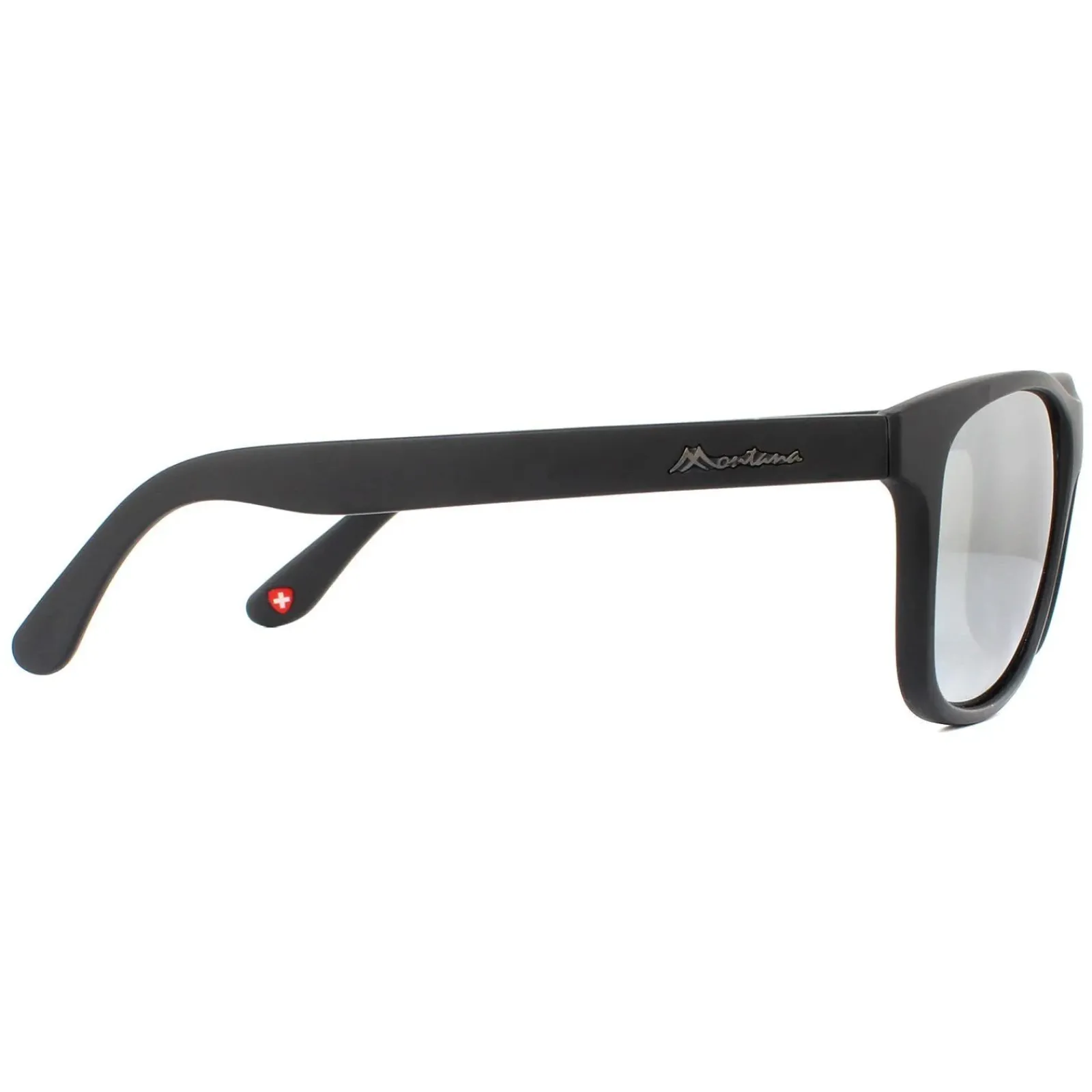 Montana Rectangle|Rectangle^Sunglasses MS48 B Black Revo Silver Mirror