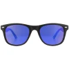 Montana Rectangle|Rectangle^Sunglasses MS10 Matte Black Rubbertouch Revo Blue