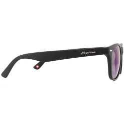 Montana Rectangle|Rectangle^Sunglasses MS10 Matte Black Rubbertouch Revo Blue