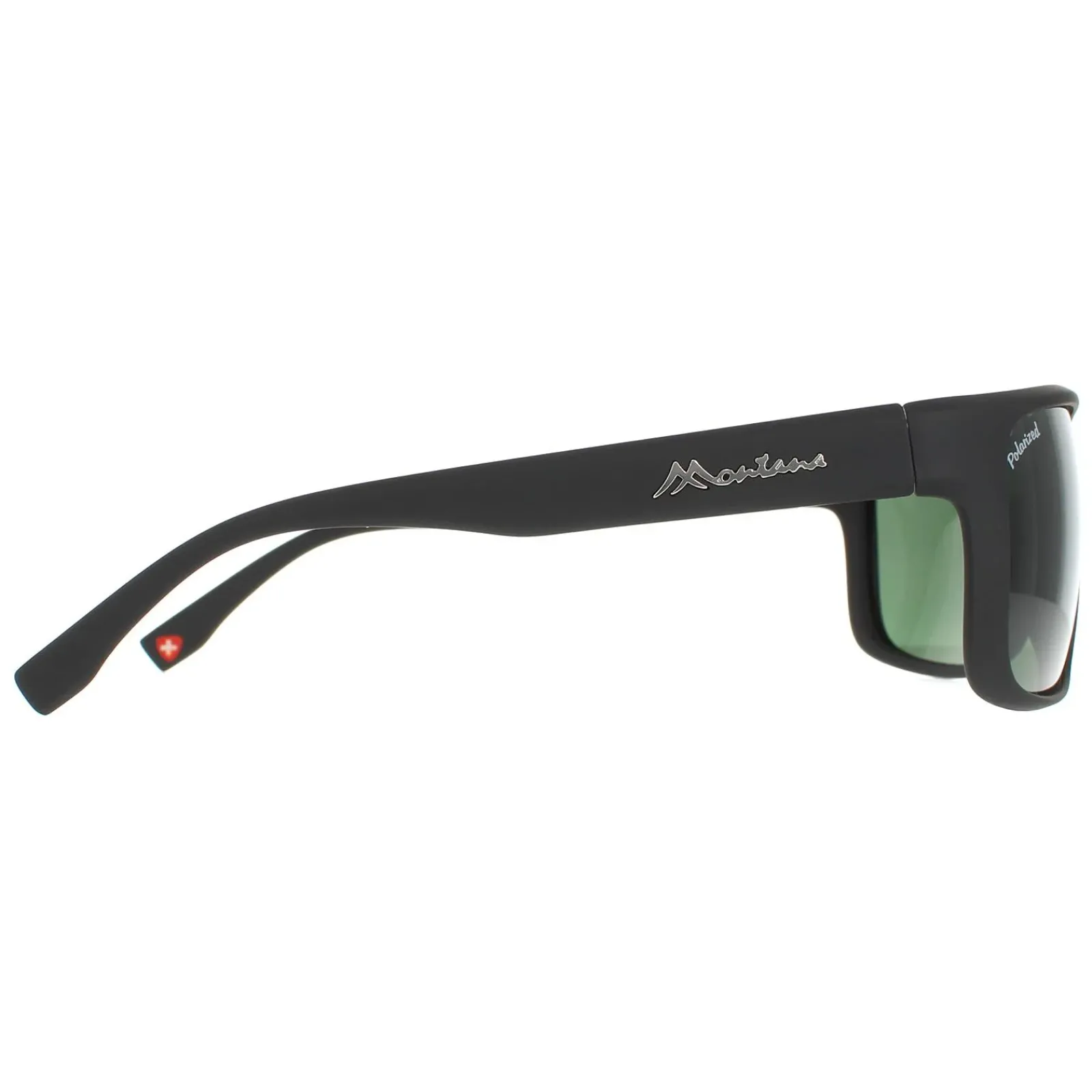 Montana Polarised^Sunglasses SP314 A Matte Black Green Polarized