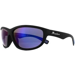 Montana Polarised^Sunglasses SP312A Black Blue Rubber Revo Blue Polarized