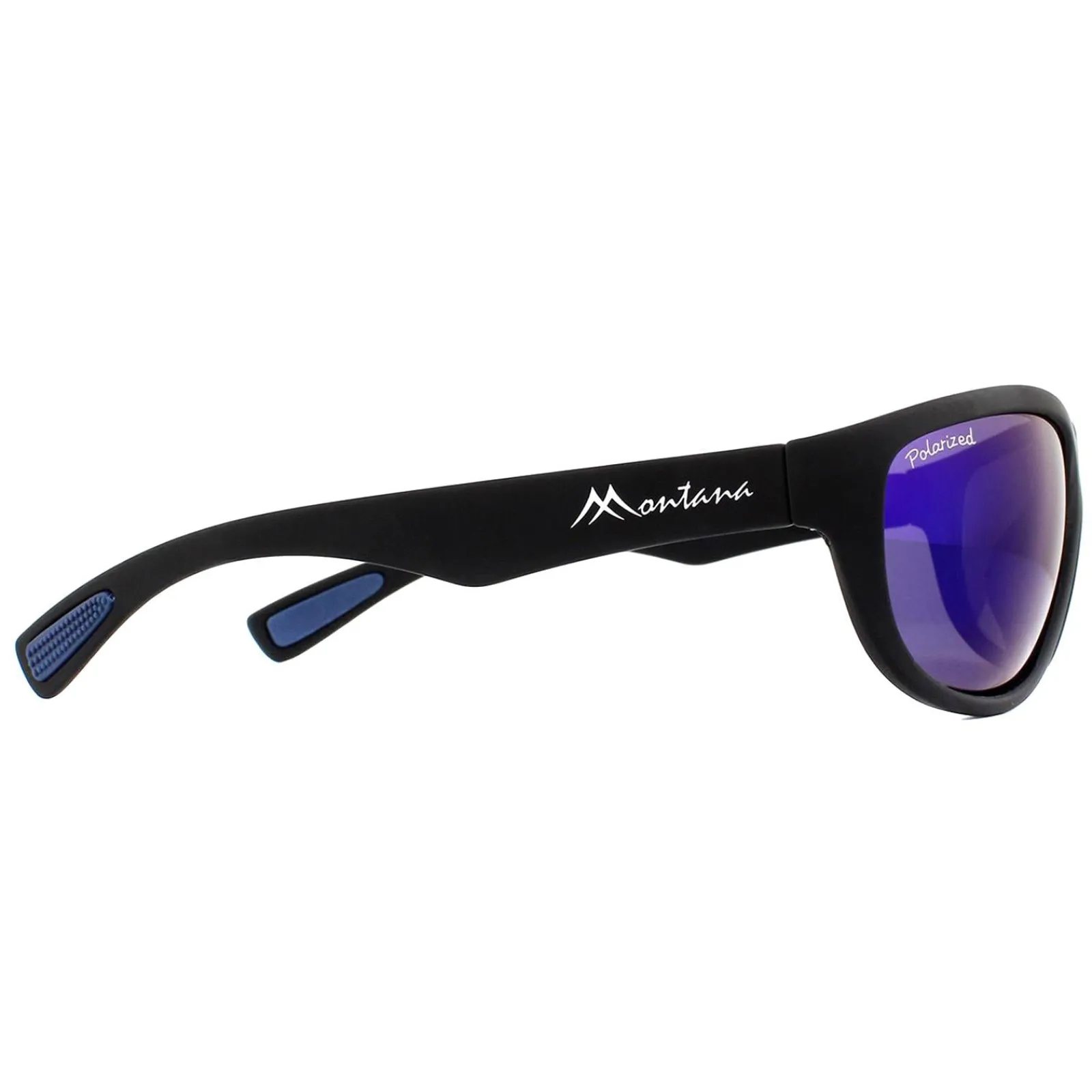 Montana Polarised^Sunglasses SP312A Black Blue Rubber Revo Blue Polarized