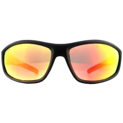 Montana Polarised|Wrap^Sunglasses SP311A Black Rubber Smoke Polarized