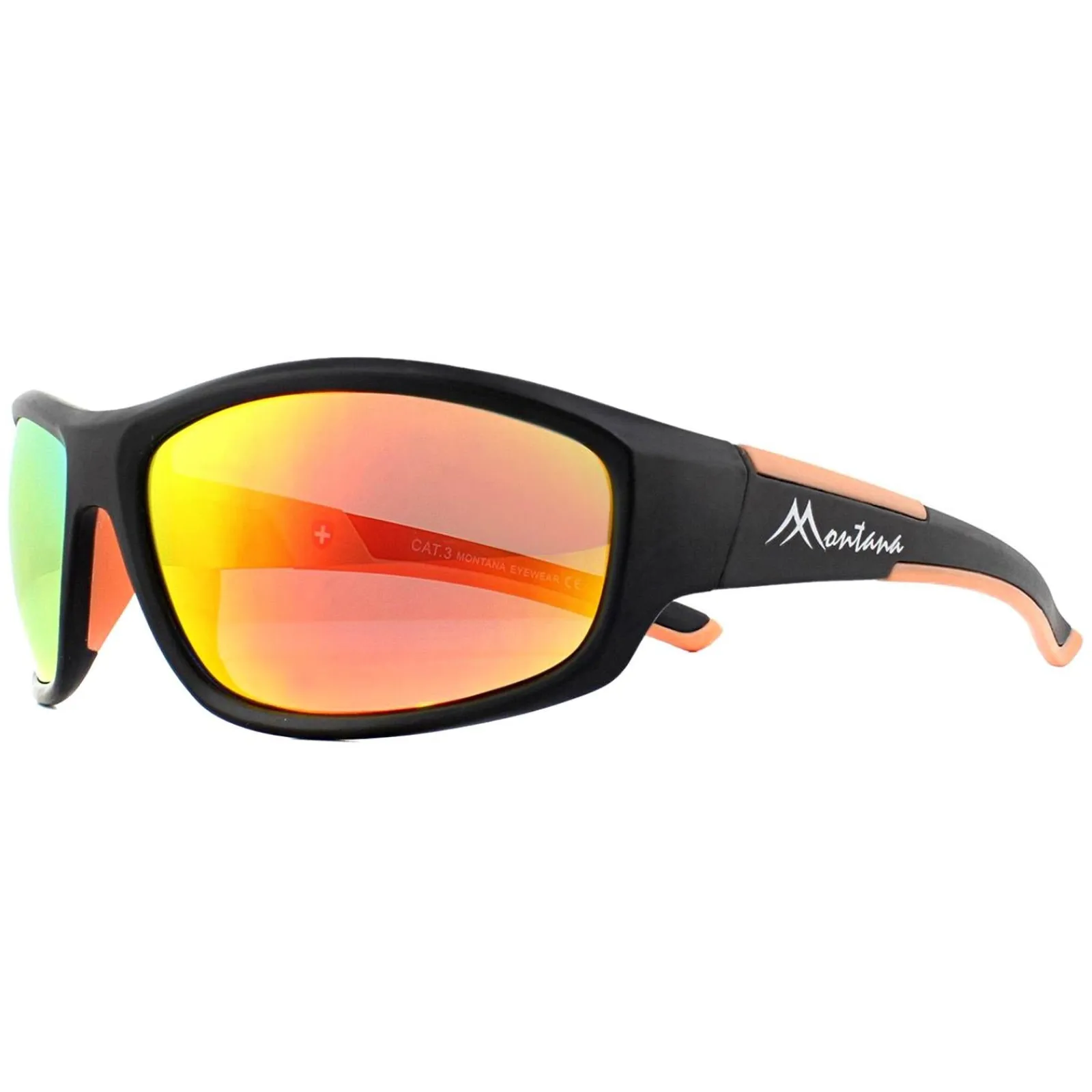 Montana Polarised|Wrap^Sunglasses SP311A Black Rubber Smoke Polarized