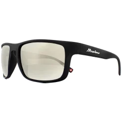 Montana Polarised|Wrap^Sunglasses SP314B Black Rubber Revo Silver Mirror Polarized