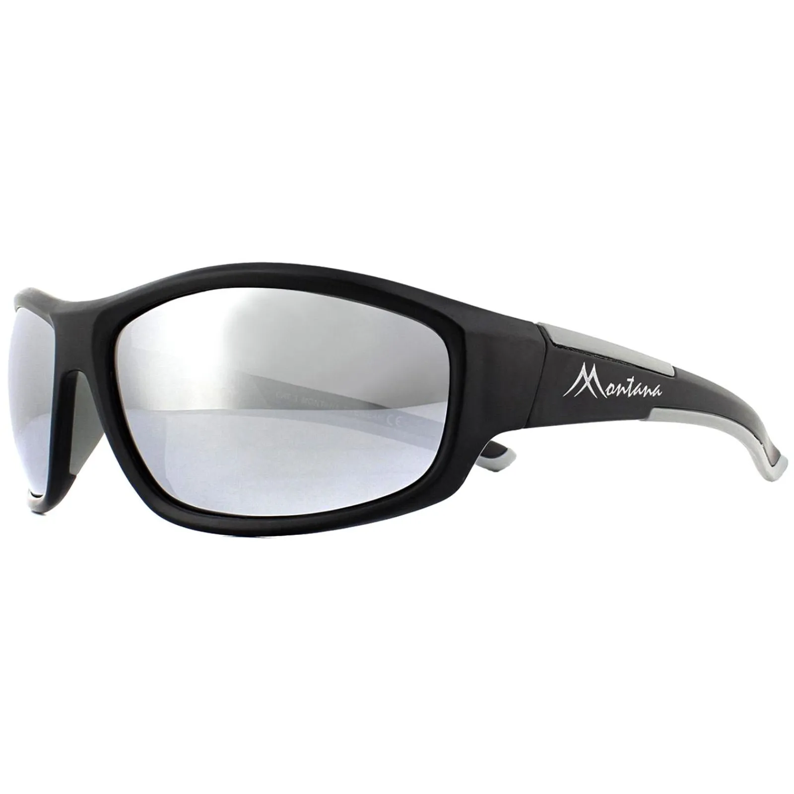 Montana Polarised^Sunglasses SP311C Black Rubber Revo Silver Mirror Polarized