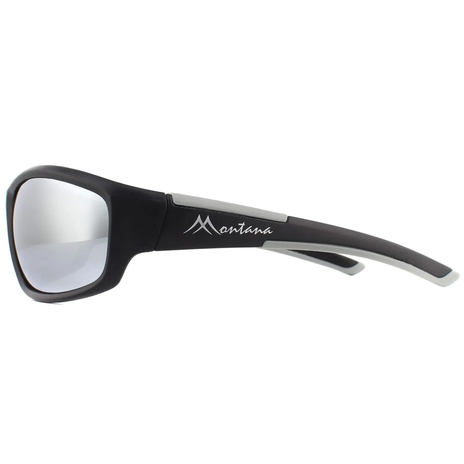 Montana Polarised^Sunglasses SP311C Black Rubber Revo Silver Mirror Polarized