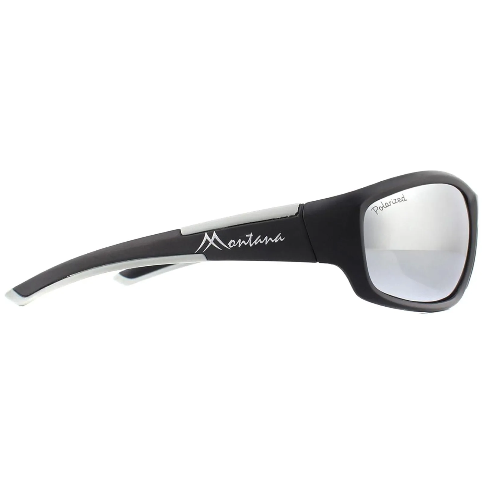 Montana Polarised^Sunglasses SP311C Black Rubber Revo Silver Mirror Polarized