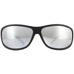 Montana Polarised|Wrap^Sunglasses SP308C Black Rubber Revo Silver Mirror Polarized