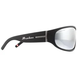 Montana Polarised|Wrap^Sunglasses SP308C Black Rubber Revo Silver Mirror Polarized