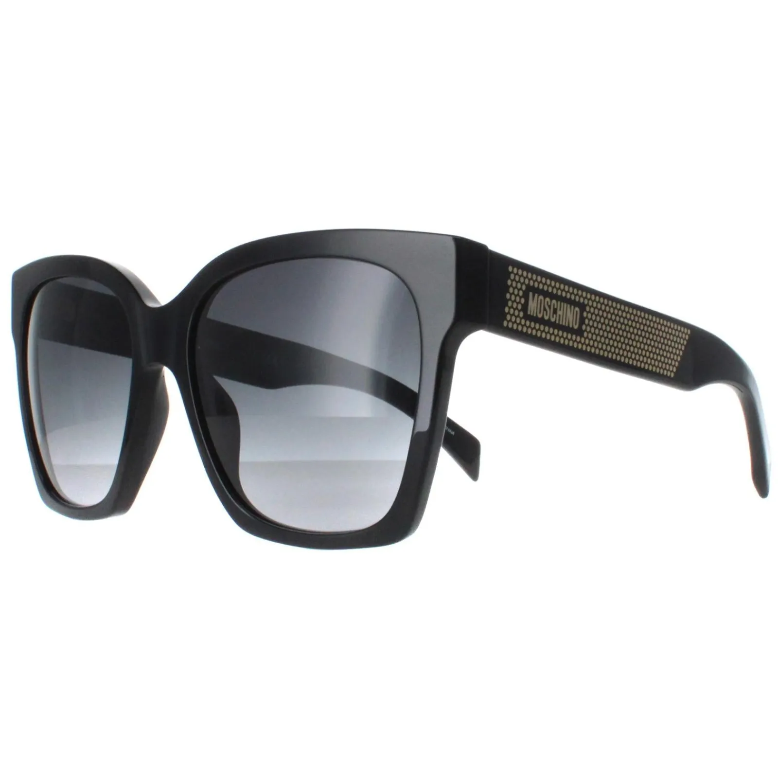 Moschino Square^Sunglasses MOS015/S 807 9O Black Dark Grey