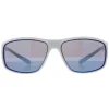 Nike Sport^Sunglasses Adrenaline MI EV1134 144 White Blue Mirrored