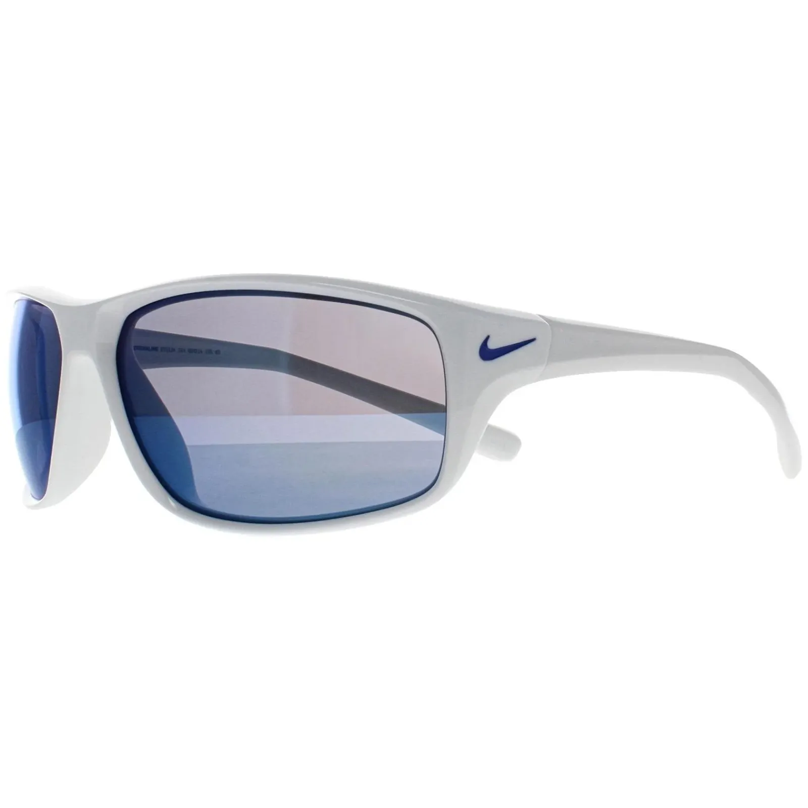 Nike Sport^Sunglasses Adrenaline MI EV1134 144 White Blue Mirrored