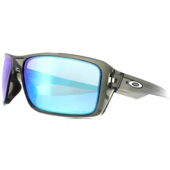 Oakley Polarised^Sunglasses Double Edge OO9380-06 Grey Smoke Prizm Sapphire Pola