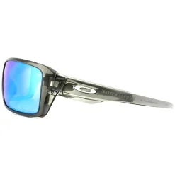 Oakley Polarised^Sunglasses Double Edge OO9380-06 Grey Smoke Prizm Sapphire Pola
