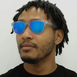 Oakley Rectangle^Sunglasses Frogskins OO9013-D0 Crystal Clear Prizm Sapphire
