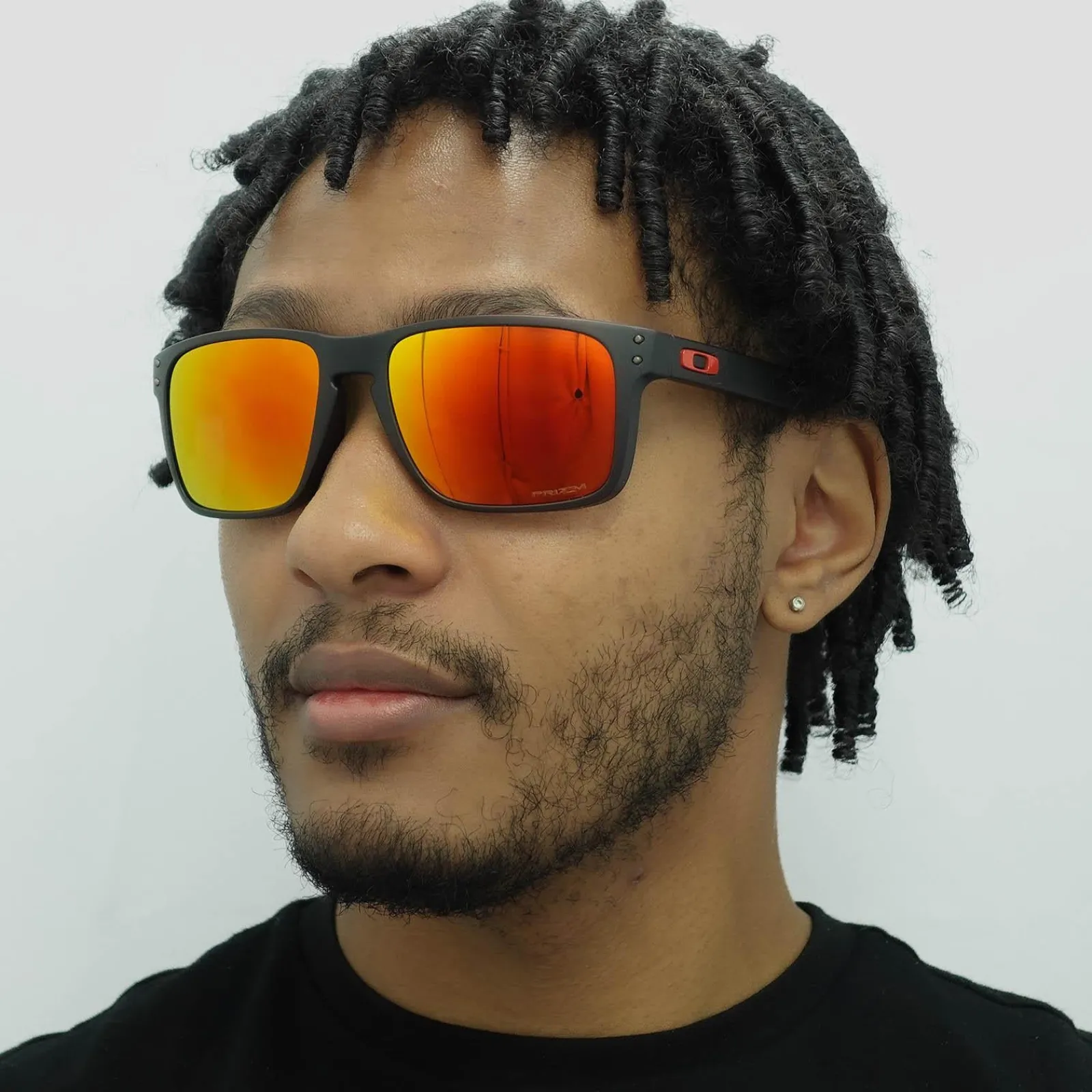 Oakley Oakley|Square^Sunglasses Holbrook XL OO9417-04 Matt Black Prizm Ruby