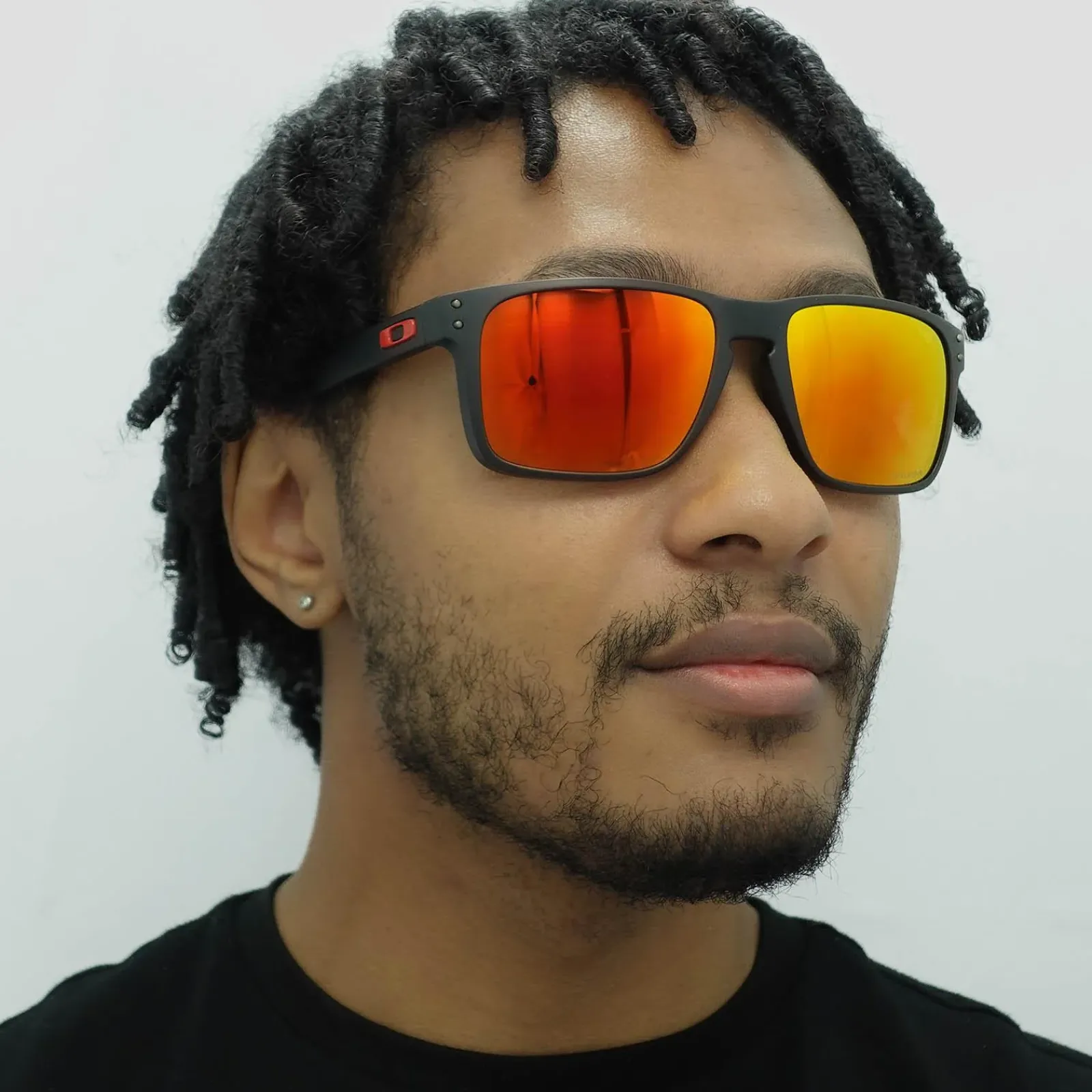 Oakley Oakley|Square^Sunglasses Holbrook XL OO9417-04 Matt Black Prizm Ruby