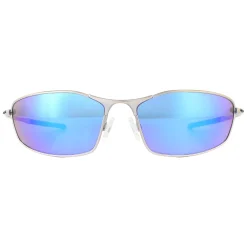 Oakley Polarised^Sunglasses Whisker OO4141-04 Satin Chrome Prizm Sapphire Iridiu