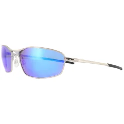 Oakley Polarised^Sunglasses Whisker OO4141-04 Satin Chrome Prizm Sapphire Iridiu