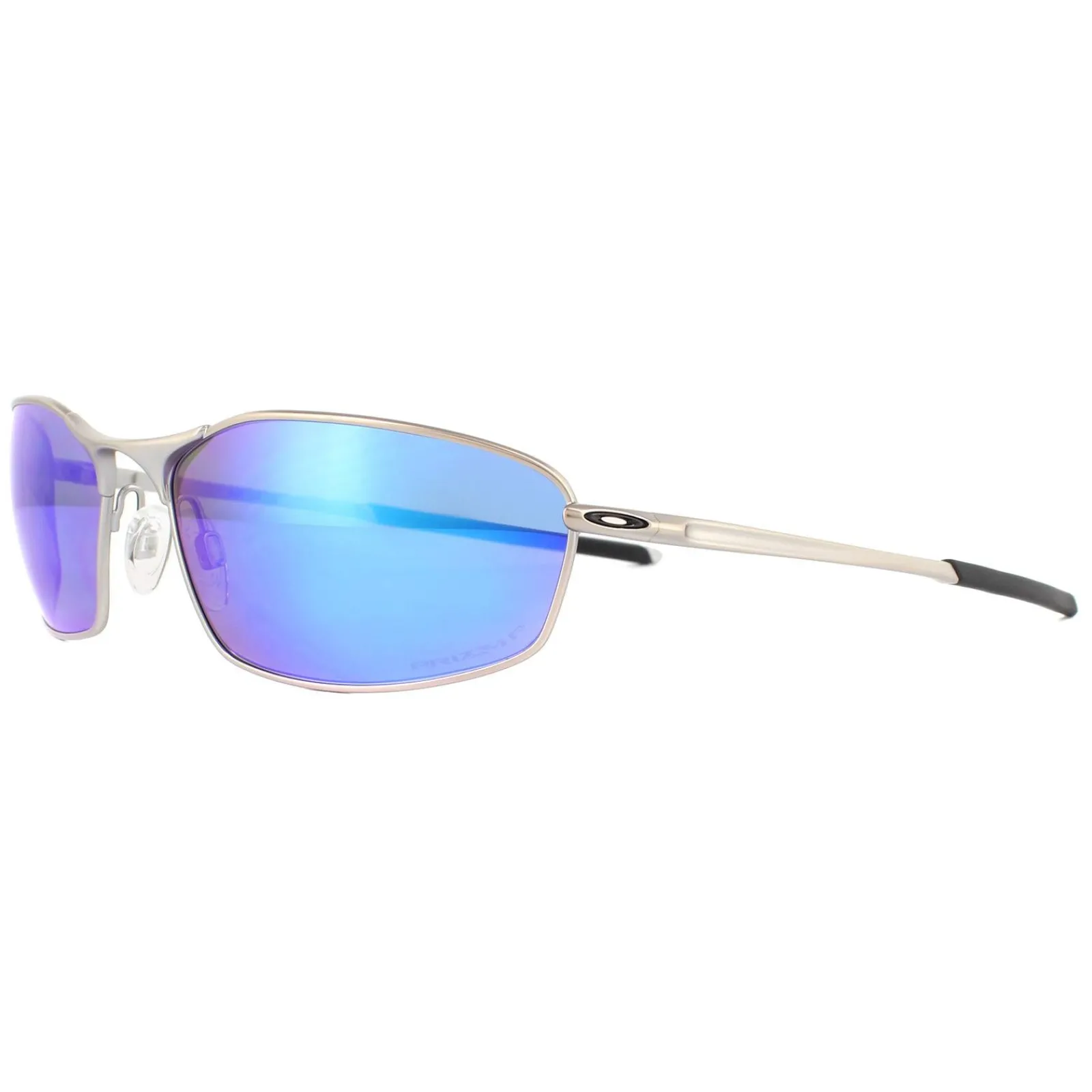 Oakley Polarised^Sunglasses Whisker OO4141-04 Satin Chrome Prizm Sapphire Iridiu