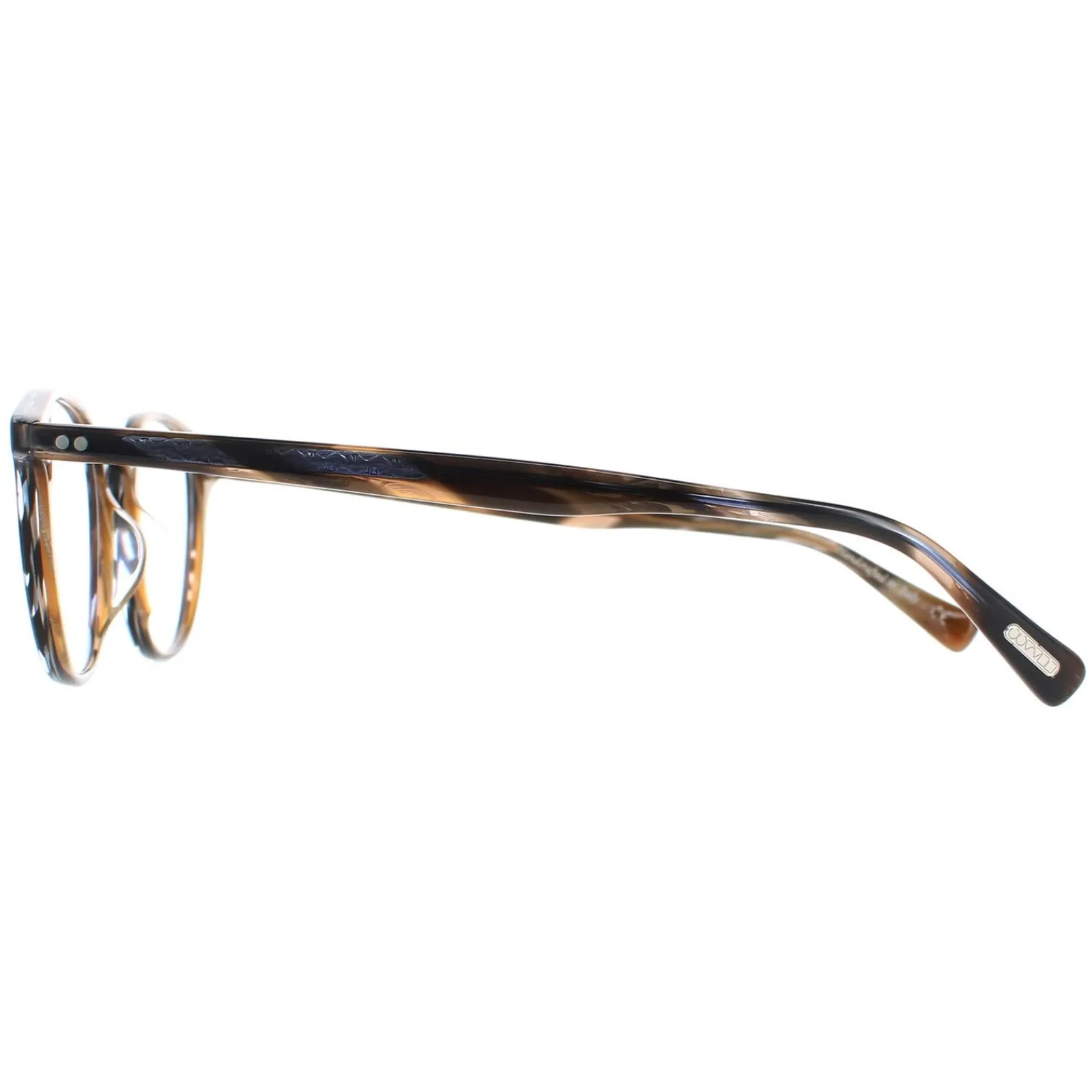 Oliver Peoples Round|Round^Glasses Frames OV5062 Emerson 1683 Navy Bark Brown Horn