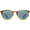 Oliver Peoples Round|Oliver Peoples^Sunglasses Finley Esq 5298SU 1409R8 Vintage Brown Torto
