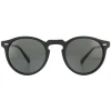 Oliver Peoples Polarised|Round^Sunglasses Gregory Peck OV5217S 1031P2 Semi Matte Black