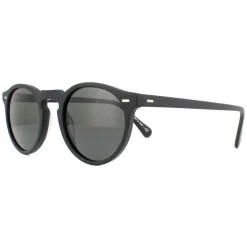 Oliver Peoples Polarised|Round^Sunglasses Gregory Peck OV5217S 1031P2 Semi Matte Black
