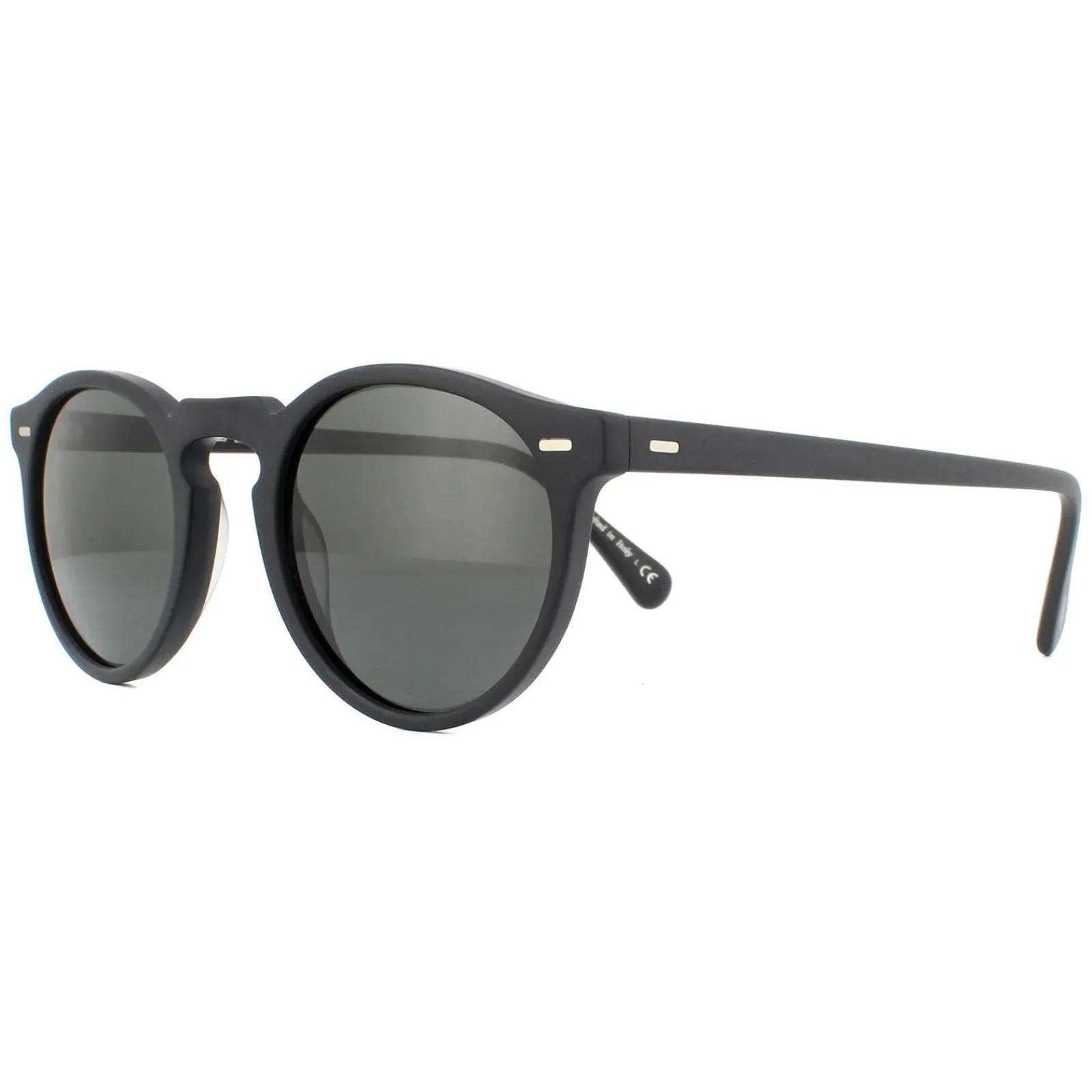 Oliver Peoples Polarised|Round^Sunglasses Gregory Peck OV5217S 1031P2 Semi Matte Black
