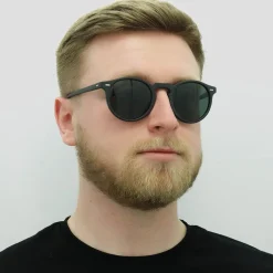 Oliver Peoples Polarised|Round^Sunglasses Gregory Peck OV5217S 1031P2 Semi Matte Black