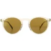 Oliver Peoples Round|Oliver Peoples^Sunglasses Gregory Peck 5217 1485W4 Honey Dark Brown Go