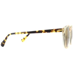 Oliver Peoples Round|Oliver Peoples^Sunglasses Gregory Peck 5217 1485W4 Honey Dark Brown Go