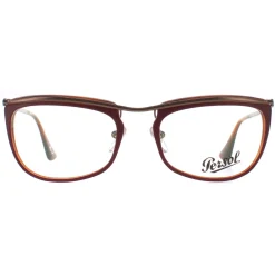 Persol Square^Glasses Frames PO3083V 1006 Bordeaux Red 53mm Womens