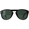 Persol Persol|Round^Sunglasses PO0714 95/31 Black Green Folding 54mm