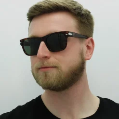 Persol Rectangle^Sunglasses PO3269S 24/31 Havana Green
