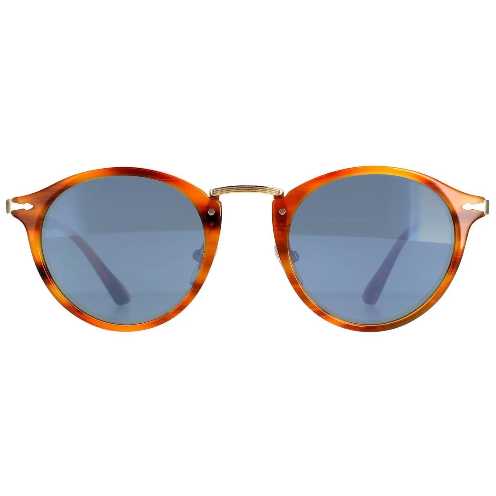 Persol Persol|Round^Sunglasses PO3166S 960/56 Striped Brown Light Blue
