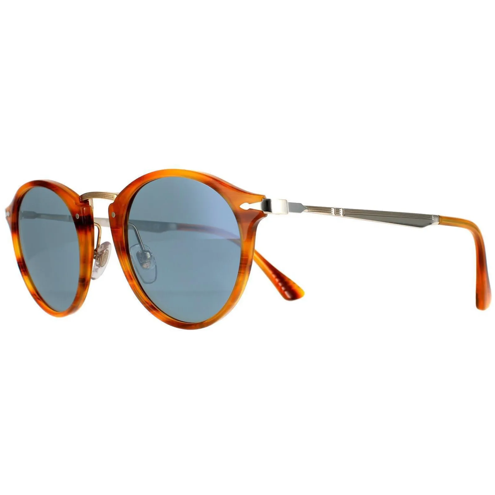 Persol Persol|Round^Sunglasses PO3166S 960/56 Striped Brown Light Blue