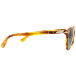 Persol Polarised^Unisex Sunglasses 3108 960/S3 - Striped Brown Frame - Blue Pola